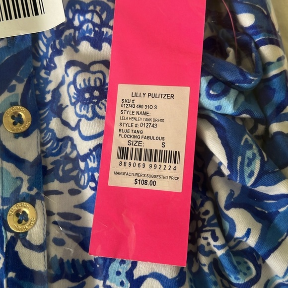 Lilly Pulitzer Lela Henley Tank Dress, Size S, NWT - Picture 6 of 6
